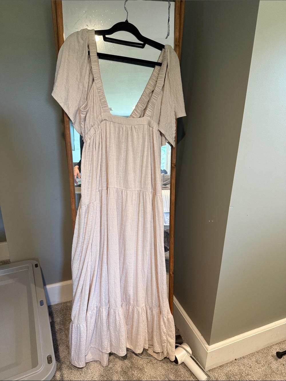Free People Light Beige V-Neck Maxi Dress - Picture 4 of 4